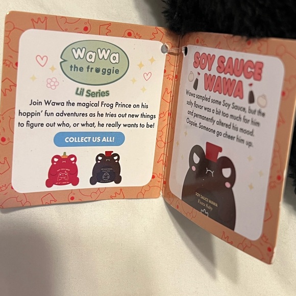 NWT Plush Goals By Cuddle Barn Soy Sauce Wawa Extra Salty Froggie - Picture 3 of 4